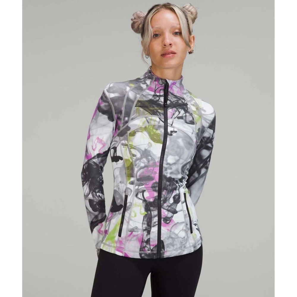 Lululemon Throwback Print Define Jacket Nulu Unicorn Throwback White Multi Sz 6